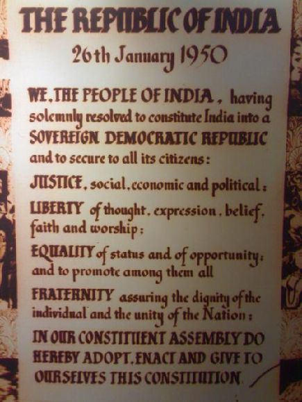 Preamble to the Constitution of the Republic of India