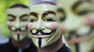 Activists of the organization "Anonymous