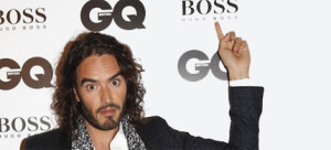 British comedian Russell Brand set off a firestorm for talking about Hugo Boss's ties to the Nazis. (photo: ET)