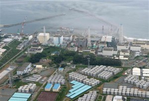 An aerial photograph of the Fukushima Daiichi nuclear power plant taken on Sunday, October 20, 2013 after heavy rainfall caused radioactive water to overflow storage tanks (bottom). (Photo: File/ Reuters)