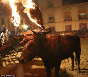 Já no fim da festa, ele só pode esperar a morte agonizando em dor.