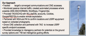 A slide from an internal NSA presentation indicating that the agency uses at least one Google cookie as a way to identify targets for exploitation. (Washington Post)