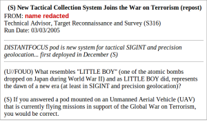 nsa tactical collection system