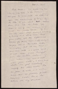 Letter from Margaret Mead to Ruth Benedict, October 1925 (Library of Congress)