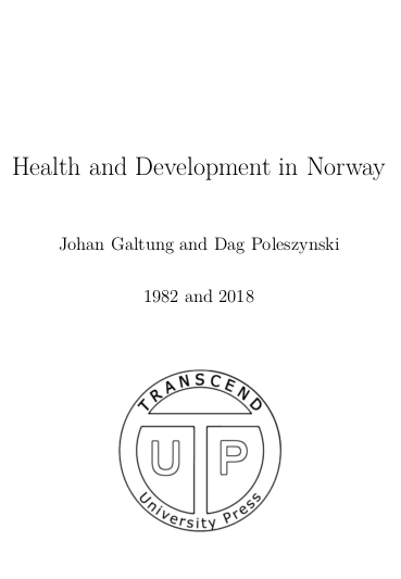 cover of Health and Development in Norway