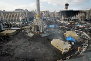 Independence Square in Kiev on Feb. 24, 2014. Credit: Natalia Kravchuk/IPS