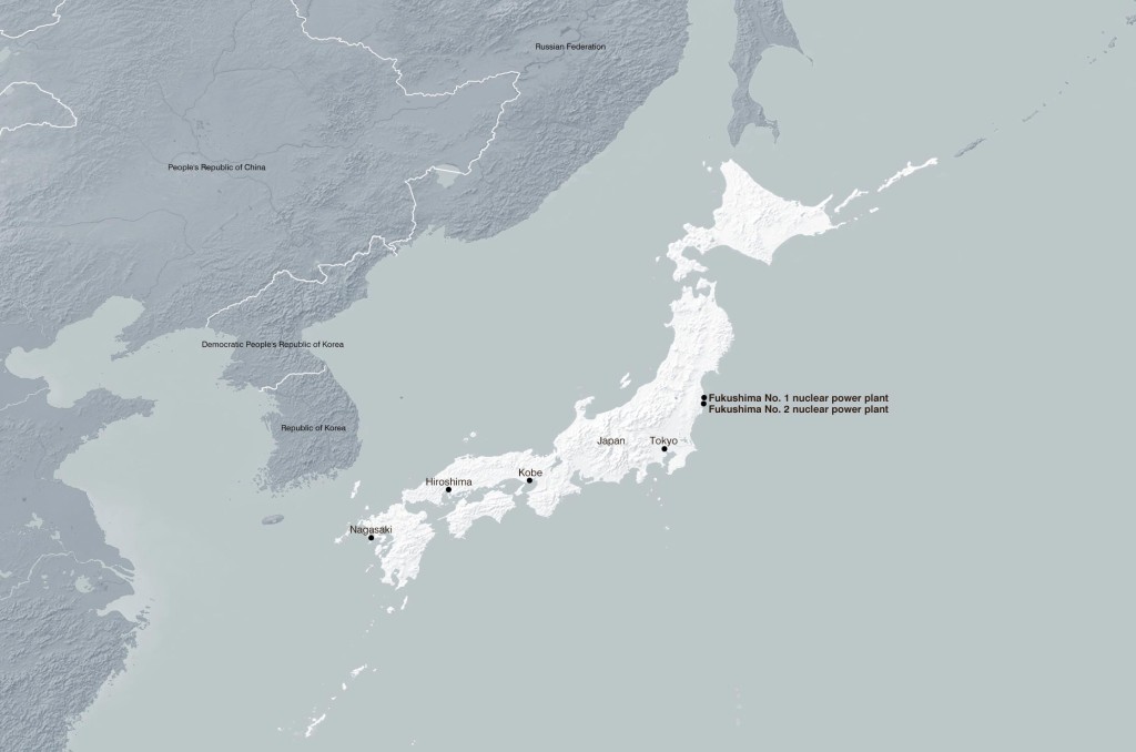 Opening photo: Four nuclear reactors and exhaust stacks rise above the sea at the Fukushima No. 1 nuclear power plant in Okuma, Fukushima Prefecture, on March 12, 2011. (Hiroyuki Yamamoto)