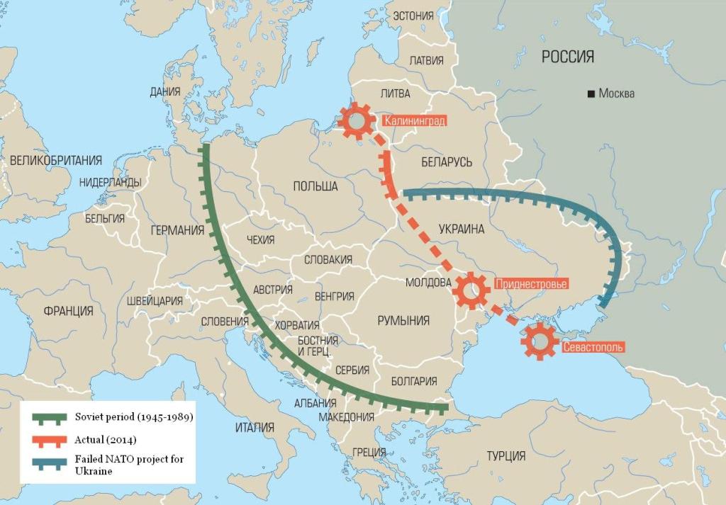 Map of the Russian strategic defense lines.