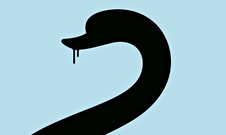 'For two years after I covered the 2010 BP spill in the Gulf of Mexico, I couldn't look at any body of water without imagining it covered in oil.' Illustration: Noma Bar for the Guardian