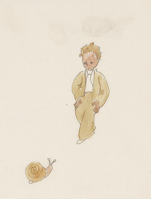 One of Antoine de Saint-Exupéry’s original watercolors for The Little Prince.