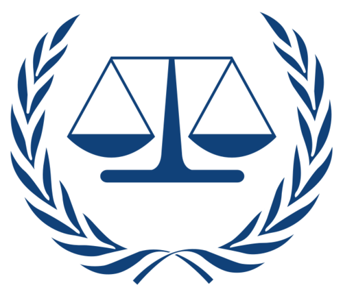 The The International Criminal Court logo. Credit: Wikimedia Commons.