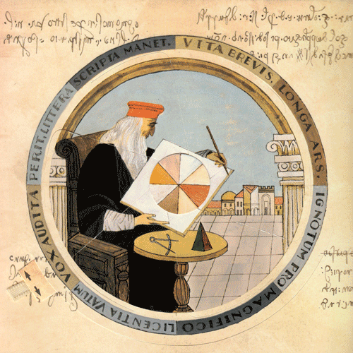 Artwork from Alice and Martin Provensen's vintage pop-up book about the life of Leonardo.