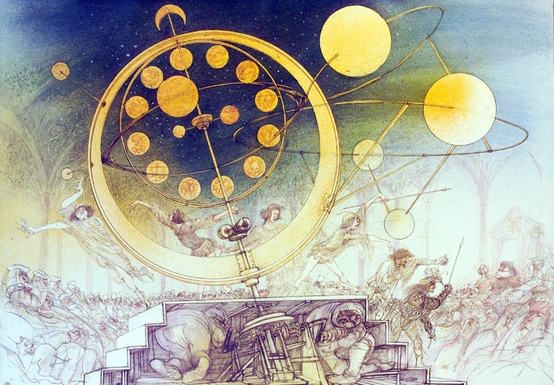 Illustration by Ralph Steadman from 'I, Leonardo.'