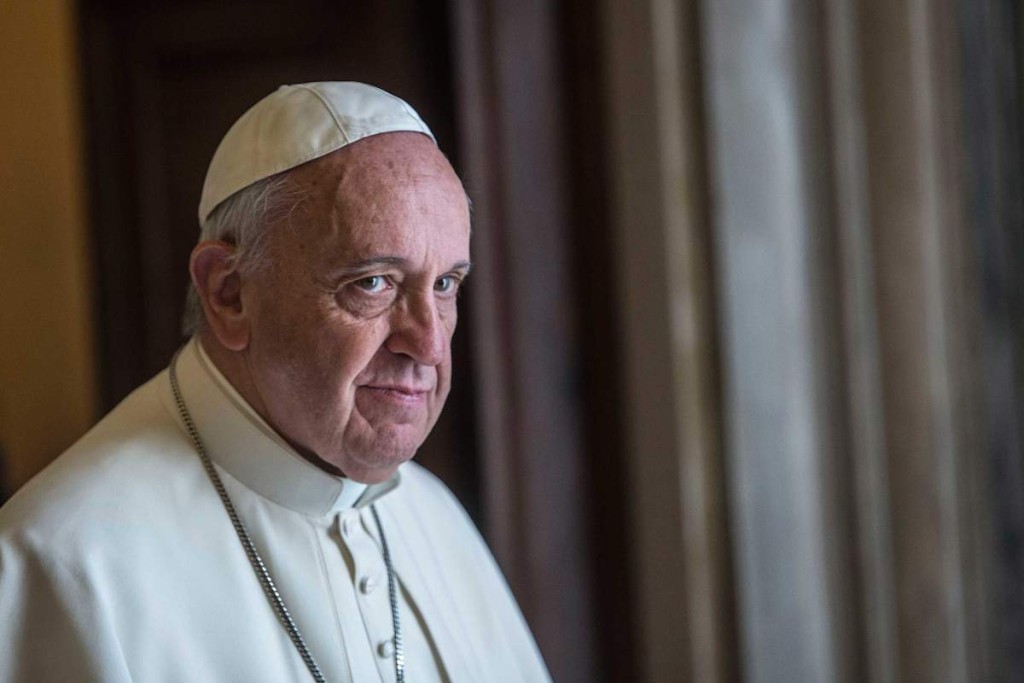 Pope Francis at the Apostolic Palace in Vatican City, Vatican, on April 9, 2015. Getty Images