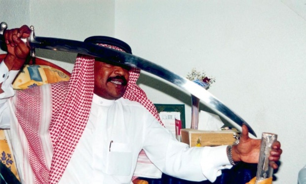 A Saudi Arabian executioner shows off his sword. Executioners are also required to perform amputations on those convicted of lesser offences. Photograph: Magazine/Rex_Shutterstock