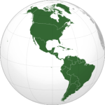 **Orthographic map of the Americas | Author: Martin23230 : Wikimedia Commons