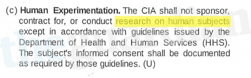 The CIA’s internal guidelines for human experimentation, published here for the first time Composite: Guardian / via ACLU