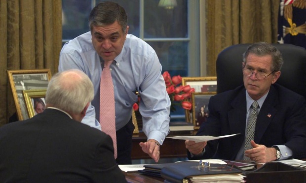  George Tenet at the White House in 2003, after his historic approval of so-called ‘enhanced interrogation techniques’. Photograph: Eric Draper/EPA