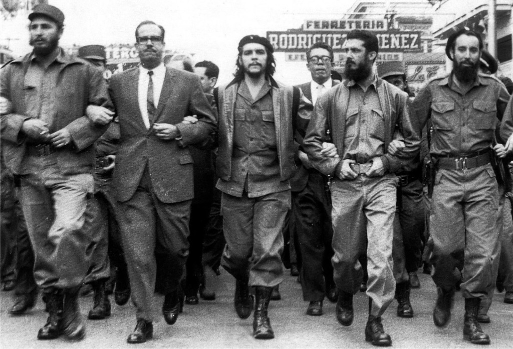 This is the earliest known photo of Fidel Castro and Che Guevara together, and neither of them have what would later become their trademark beards.