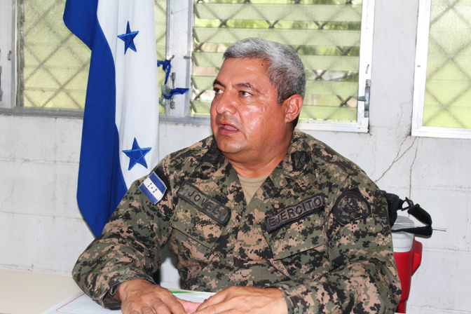 Colonel René Jovel, commander of Operation Xatruch, a military campaign with orders to stabilize the land conflict in Bajo Aguán. International Consortium of Investigative Journalists