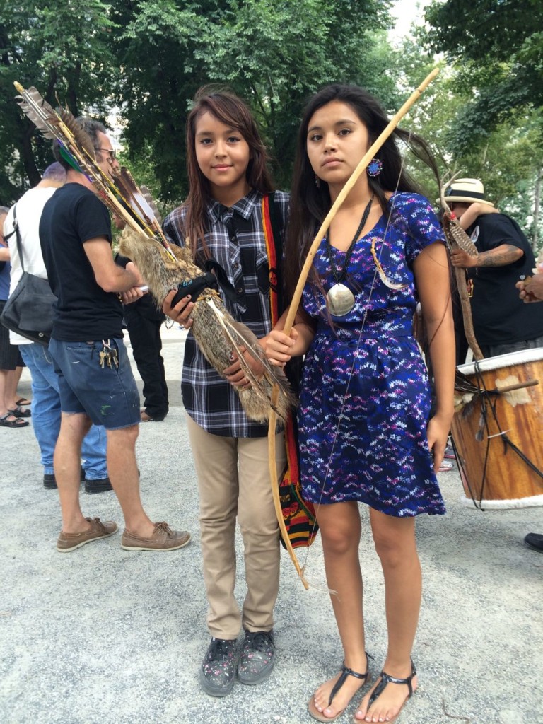 Activists with the Apache Stronghold caravan, which are fighting to preserve a section of Native land called Oak Flat. Joseph Huff-Hannon