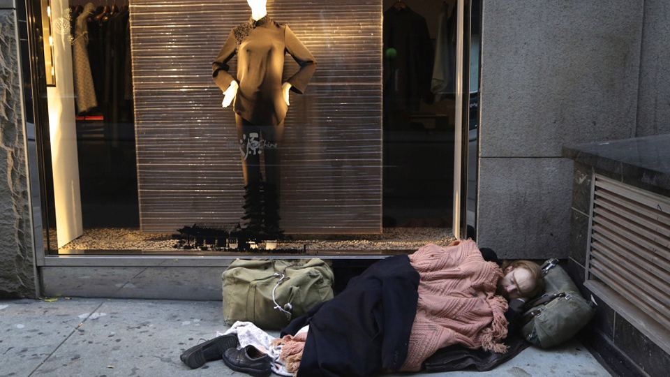 homeless street person