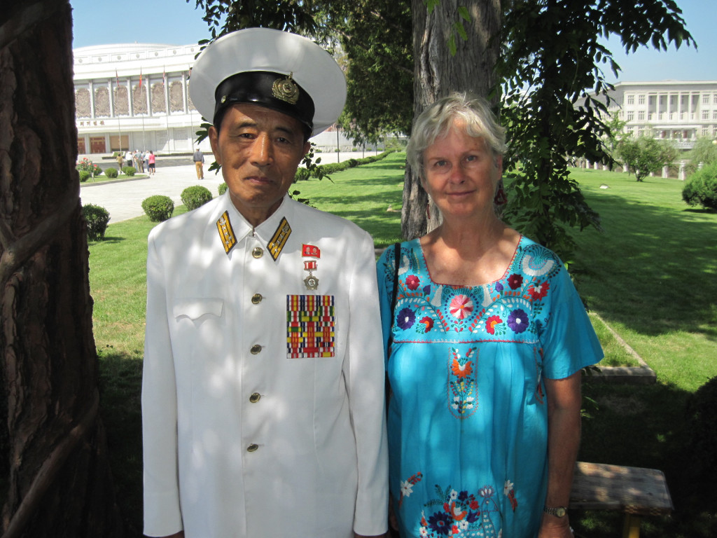 Retired officer who helped intercept US spy ship in 1968, with the author.