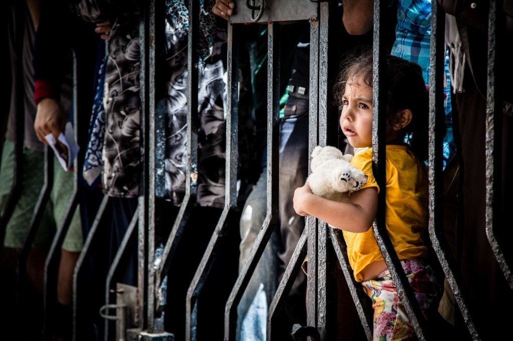 An Iraqi girl, Farah, on the Greek island of Kos. Photo via the International Federation of the Red Cross