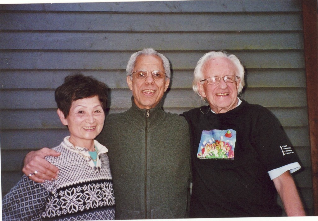 Mrs. Fumiko Galtung, TMS editor Antonio C.S. Rosa, Johan Galtung in Norway, 2007