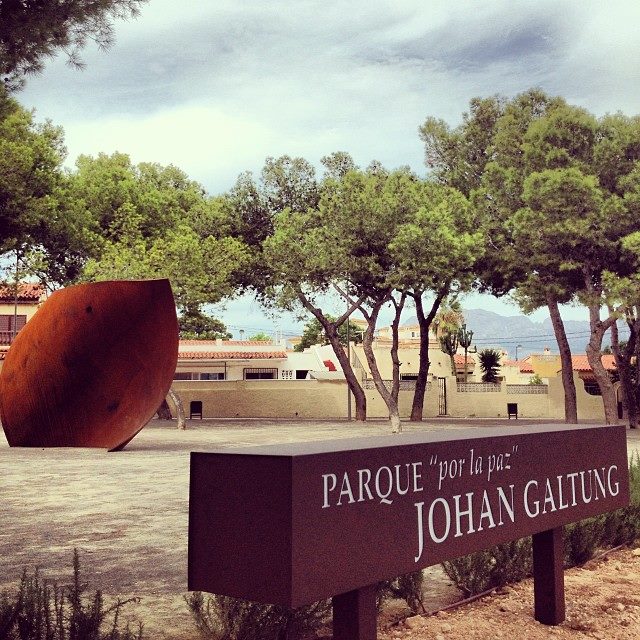 Johan Galtung Park 'por la Paz' in Alfaz del Pi, Benidorm, Spain