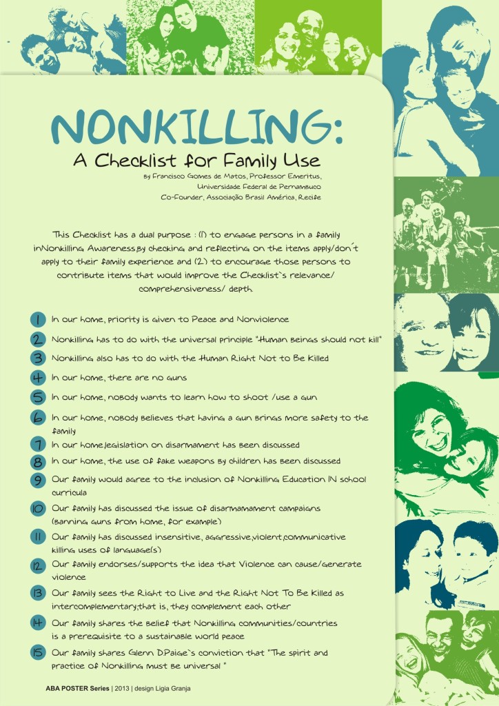 nonkiling checklist for family use