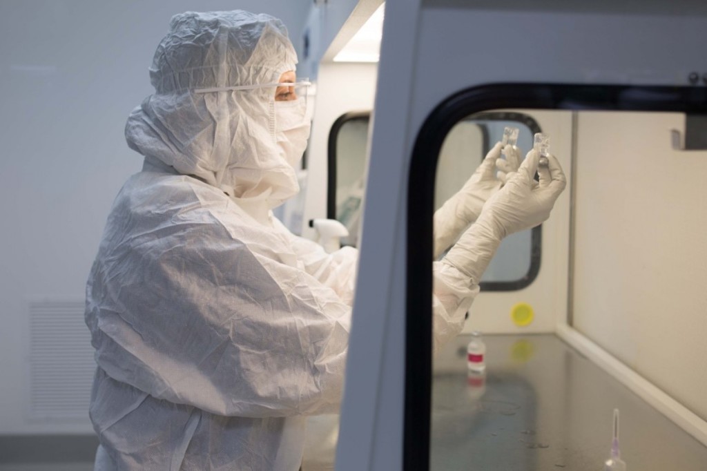  A technician inside Imprimis Pharmaceuticals in Irvine, Calif. (Joel Morillo/Passage Productions via AP)