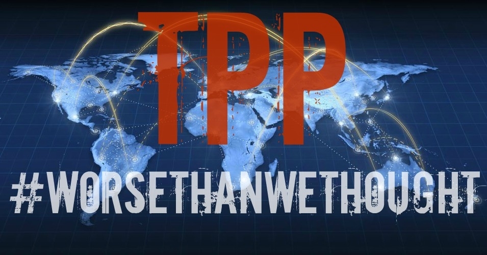 Text released today confirms the TPP rolls back past public interest reforms to the U.S. trade model while expanding problematic provisions demanded by the hundreds of official U.S. corporate trade advisers who had a hand in the negotiations while citizens were left in the dark. (Image: File w/overlay)