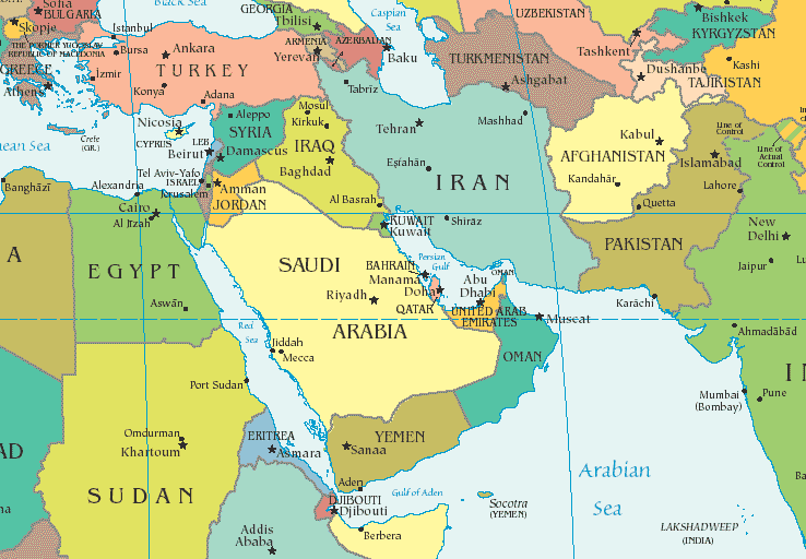 map middle east central asia