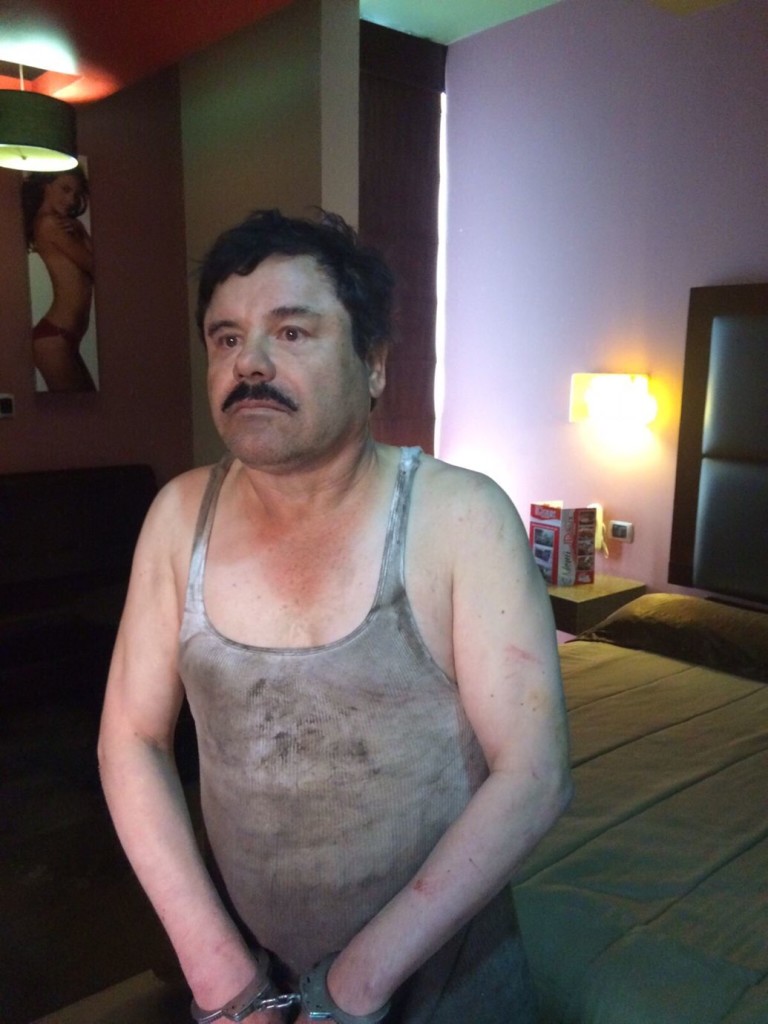 El Chapo was arrested on January 8th after a gunfight with the military in Sinaloa. PGR