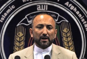 Hanif Atmar, then Afghanistan’s interior minister, speaks during a press conference at the Ministry of Interior in Kabul on June 6, 2010. Photo: Massoud Hossaini/AFP/Getty Images