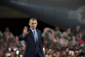 President Barack Obama at Joint Base McGuire-Dix-Lakehurst in New Jersey, Dec. 15, 2014. Photo: Mark Makela/Getty Images