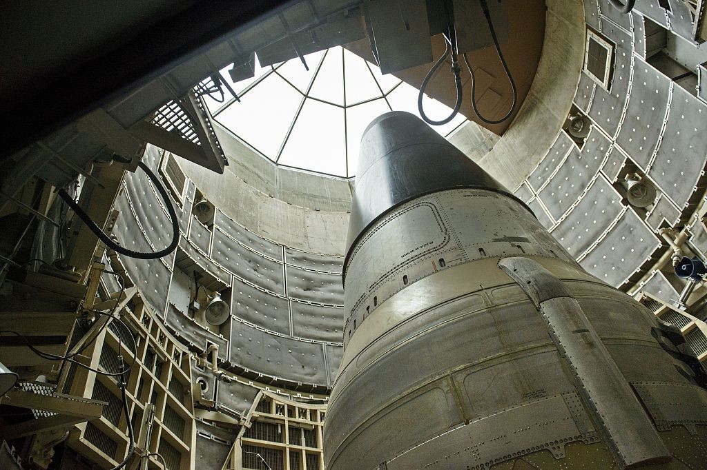 A deactivated Titan II ICMB in a silo at the Titan Missile Museum, in Green Valley, Ariz.