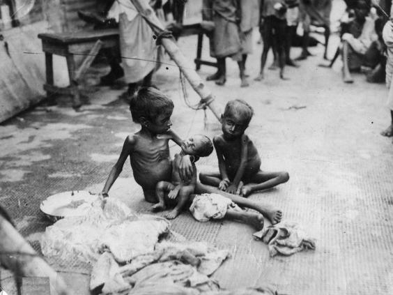 Starving children in India, 1945
