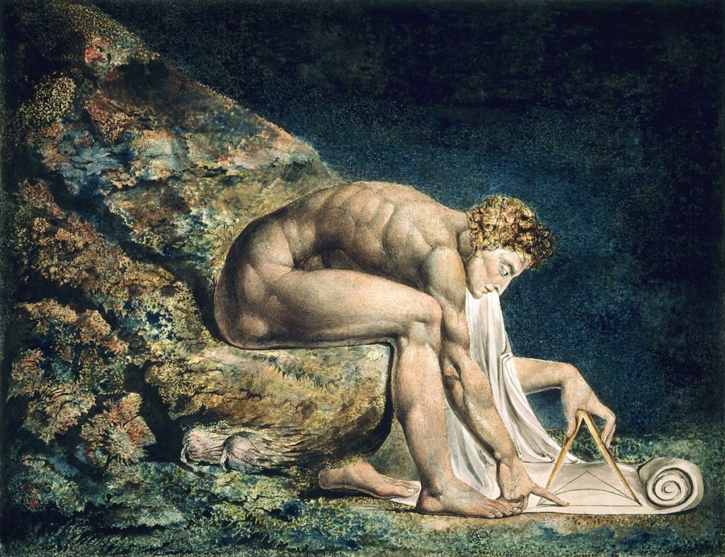 Newton at work by William Blake (1795-1805)
