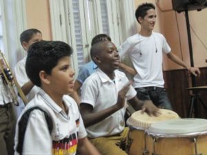 Musicians of La Colmenita, the children’s music and theater group that toured the U.S. and performed in Richmond in 2011, perform in Havana. – Photo courtesy of Marilyn Langlois