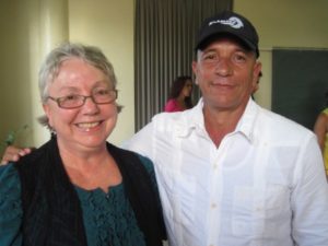 Richmond Mayor Gayle McLaughlin with Regla Municipal Assembly President Juan Herrera Chaviano – Photo courtesy of Marilyn Langlois