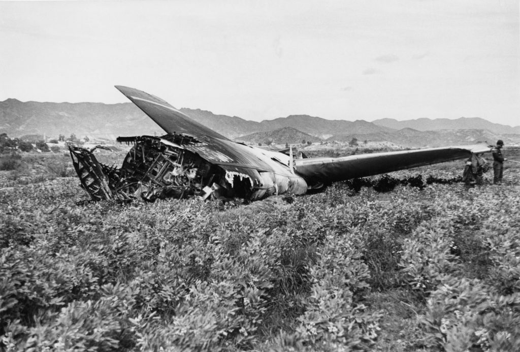 The debris of a crashed American plane in January 1966 in Palomares, Spain. Credit Kit Talbot