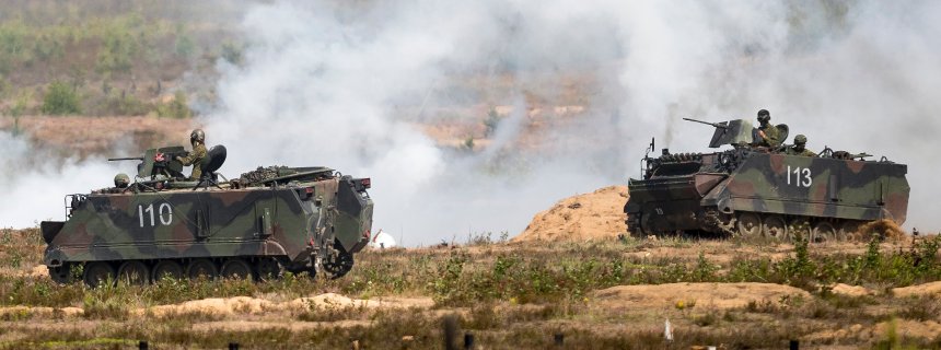 A NATO military exercise in Lithuania in June.