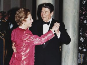 Margaret Thatcher and Ronald Reagan, neoliberalism's two greatest champions. REUTERS/Larry Rubenstein