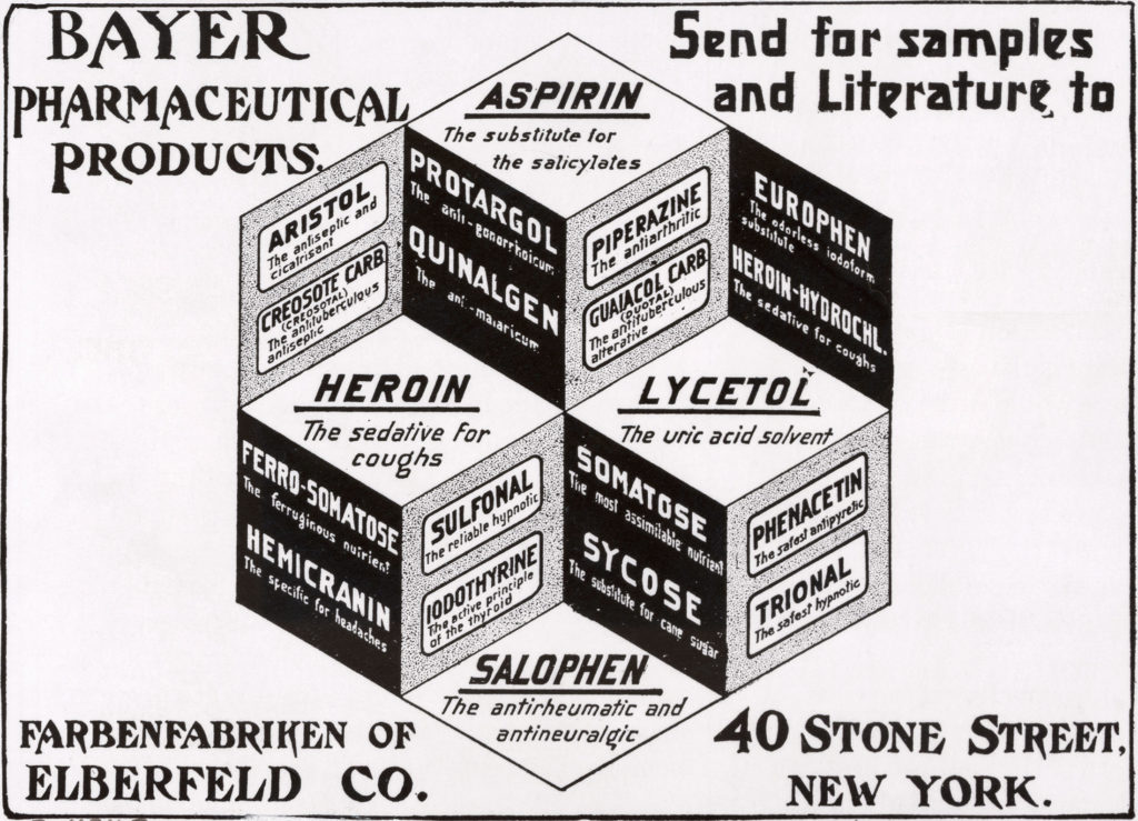 A Bayer advertisement from a 1900 magazine. Source: Getty Images