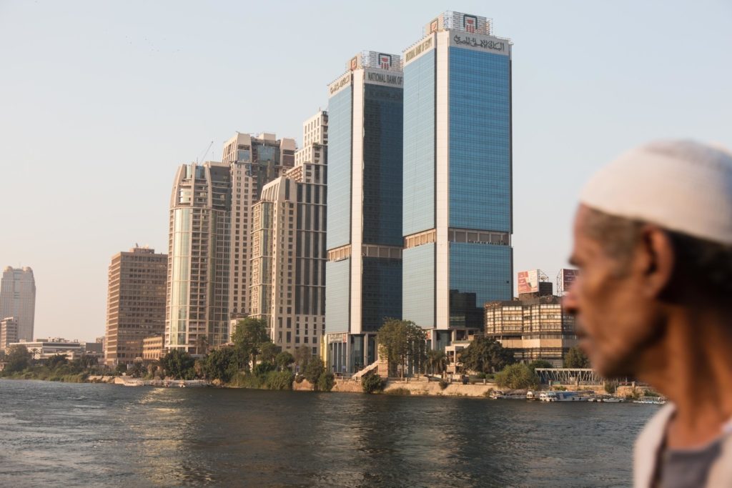 A man looks out on the Nile River. Sima Diab for BuzzFeed News