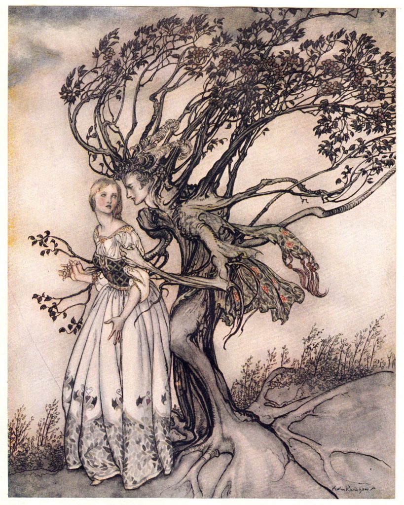 Illustration by Arthur Rackham for a rare 1917 edition of the Brothers Grimm fairy tales