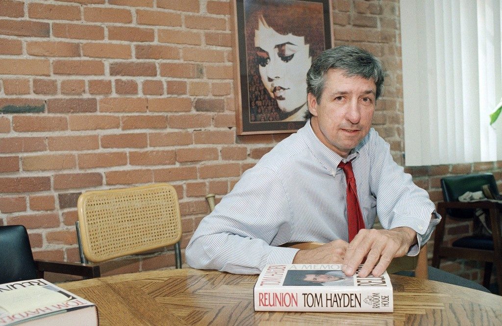 Tom Hayden in 1988. (Lennox Mclendon/AP)