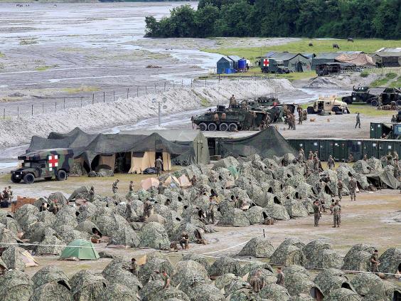 US military forces prepare for the annual Philippines-US live fire amphibious landing exercise north of Manila, Philippines (Reuters)